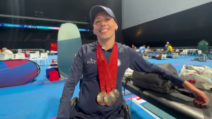   Alberto Abarza: Ver nuestra bandera tres veces en el podio te deja contento 