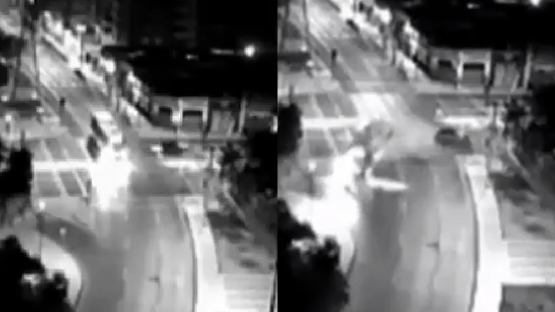 Auto no respetó luz roja y colisionó una micro en San Miguel