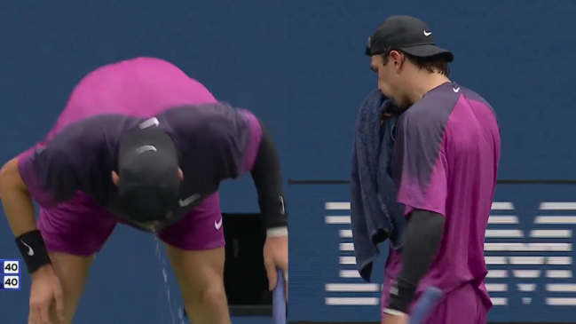[VIDEO] Draper vomitó en plena semifinal de US Open contra Sinner
