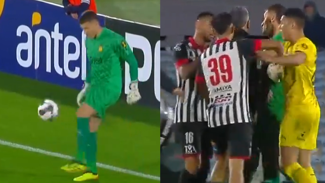 [VIDEO] Arquero de Peñarol provocó a los rivales y armó una pelea