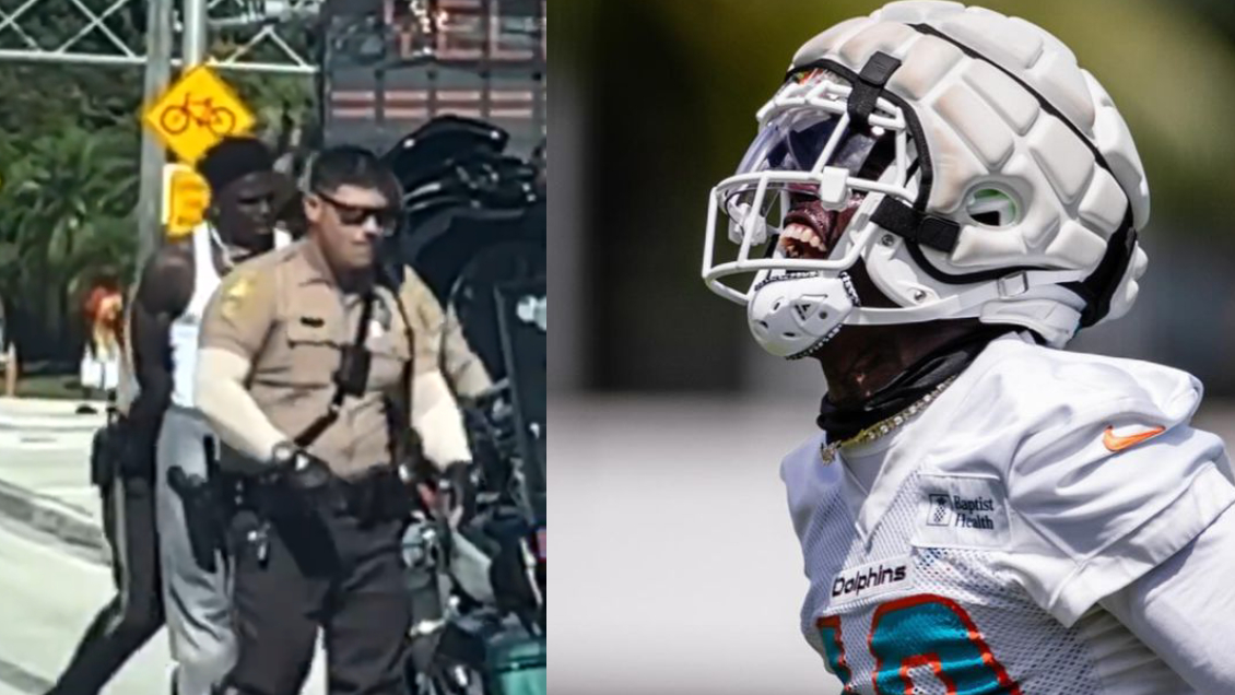 Policía de Miami separó a oficial que esposó a Hill, receptor estelar de los Dolphins
