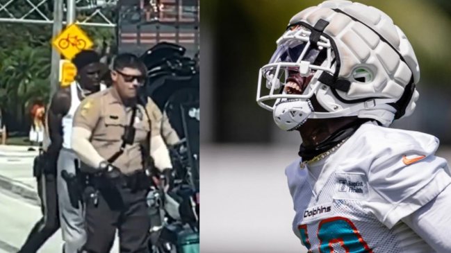 Policía de Miami separó a oficial que esposó a Hill, receptor estelar de los Dolphins