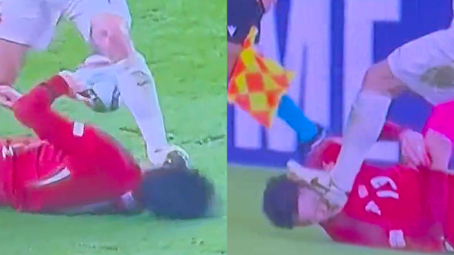 [VIDEO] Futbolista dio brutal pisotón en la cara de un rival durante la Nations League