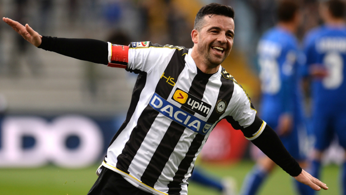 Di Natale celebró el liderato de Udinese: 