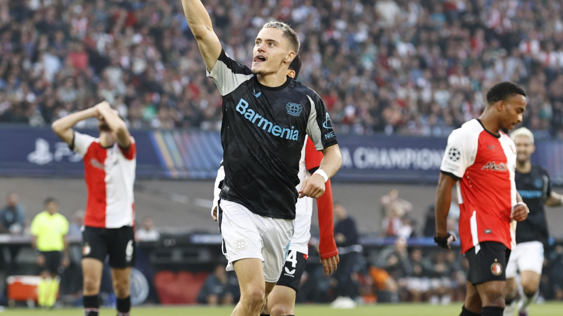 Leverkusen debutó en la Champions con una goleada sobre Feyenoord