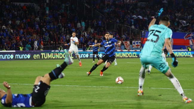 Gabriel Castellón perdió su invicto en el arco de la U tras 727 minutos