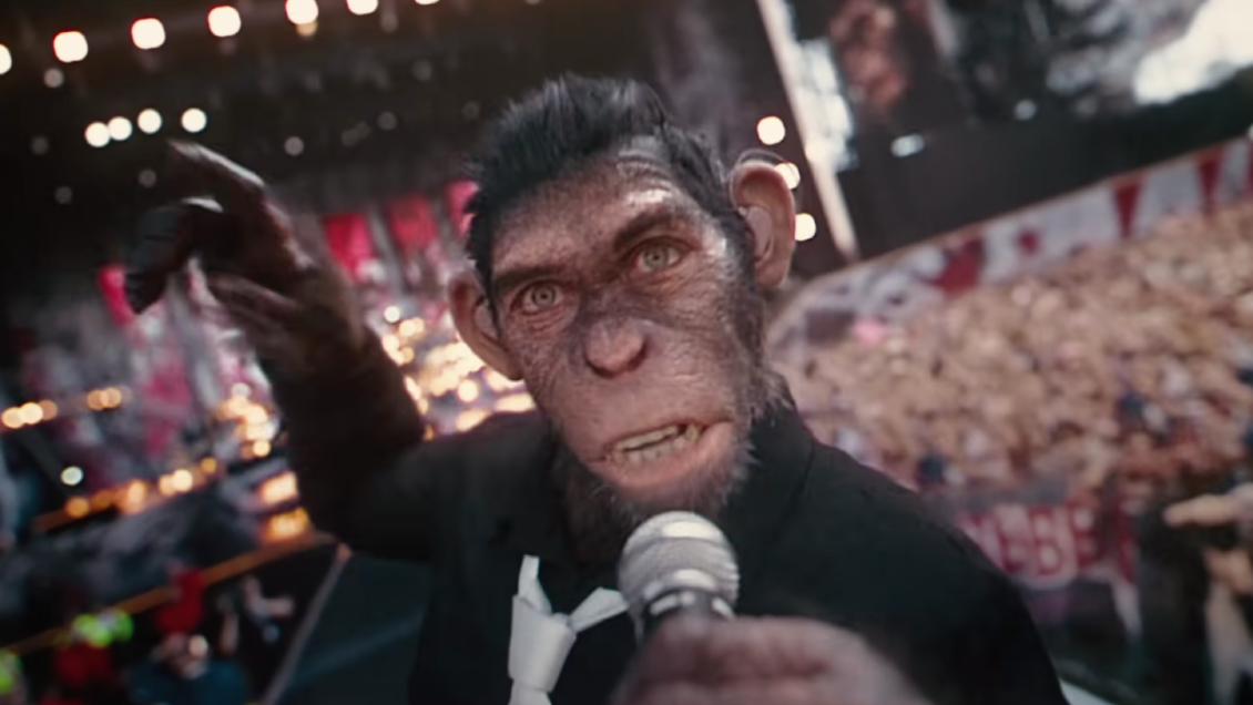 Robbie Williams será un simio en su elogiada película autobiográfica