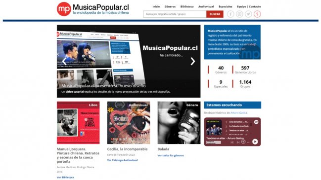 MusicaPopular.cl presentó su renovado sitio web