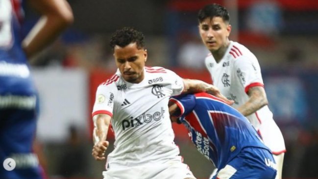 Erick Pulgar tuvo una buena actuación en triunfo de Flamengo