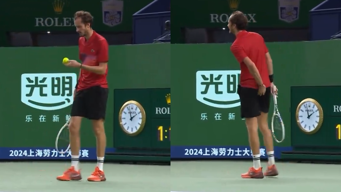 [VIDEOS] La llamativa queja de Medvedev por las pelotas en Shanghái