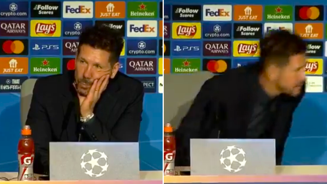 [VIDEO] Tenso momento: Diego Simeone abandonó molesto la conferencia de Atlético de Madrid