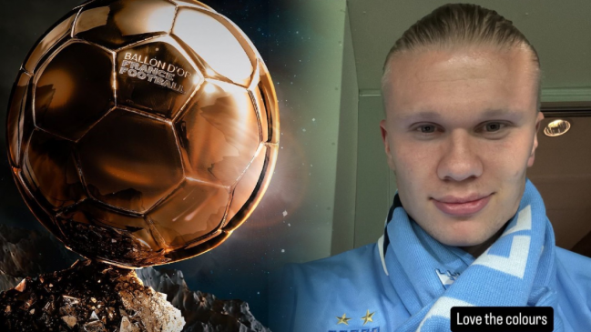 Haaland faltó a la gala del Balón de Oro para ir a un partido de la liga sueca