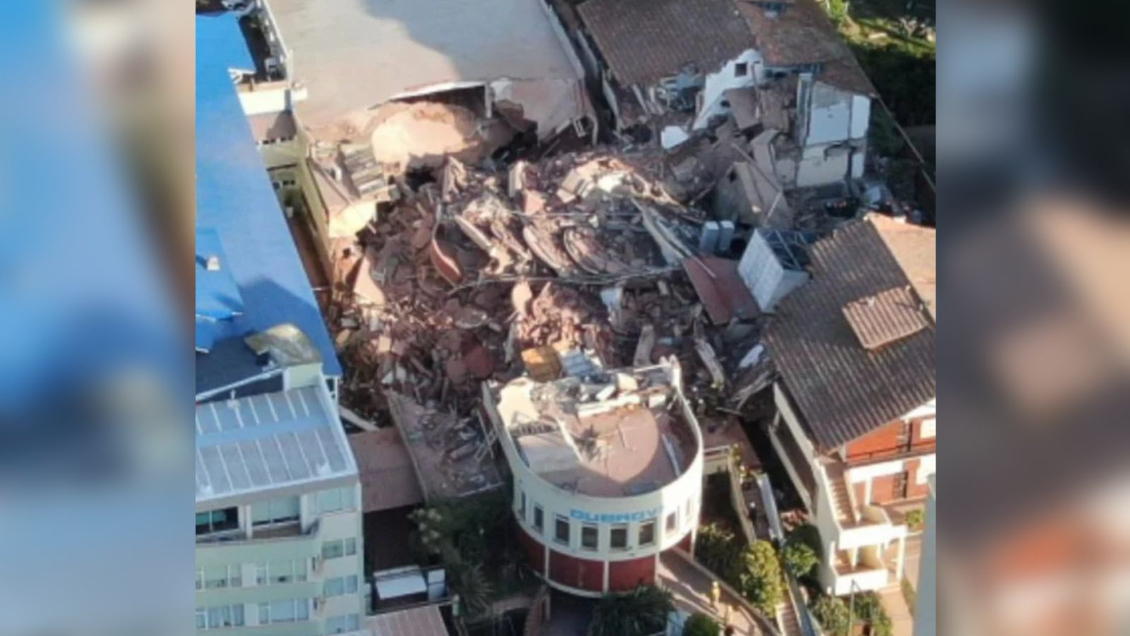 Hallan cadáver de adulto mayor entre escombros de edificio derrumbado en Argentina