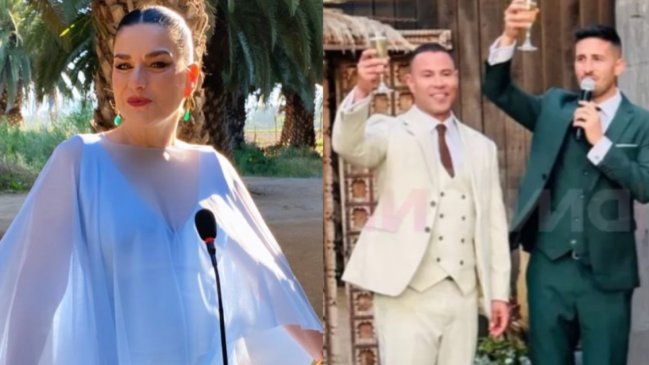 Ingrid Cruz sorprendió como maestra de ceremonia en el matrimonio de Rodrigo Díaz