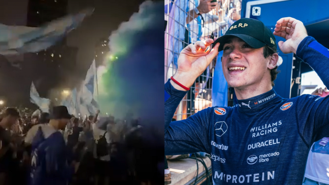 [VIDEO] ¡Fiesta total! Argentinos realizaron banderazo para Franco Colapinto en el GP de Brasil