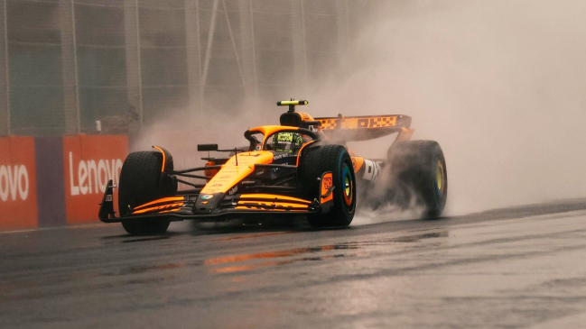 Lando Norris obtuvo la pole del GP del Sao Paulo bajo una complicada lluvia