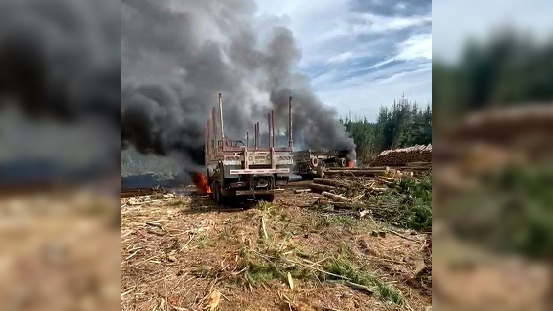 CAM se adjudicó atentado que destruyó vehículos y maquinaria en Nueva Imperial