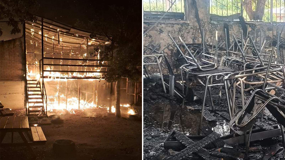 Incendio consumió parcialmente escuela de Hijuelas