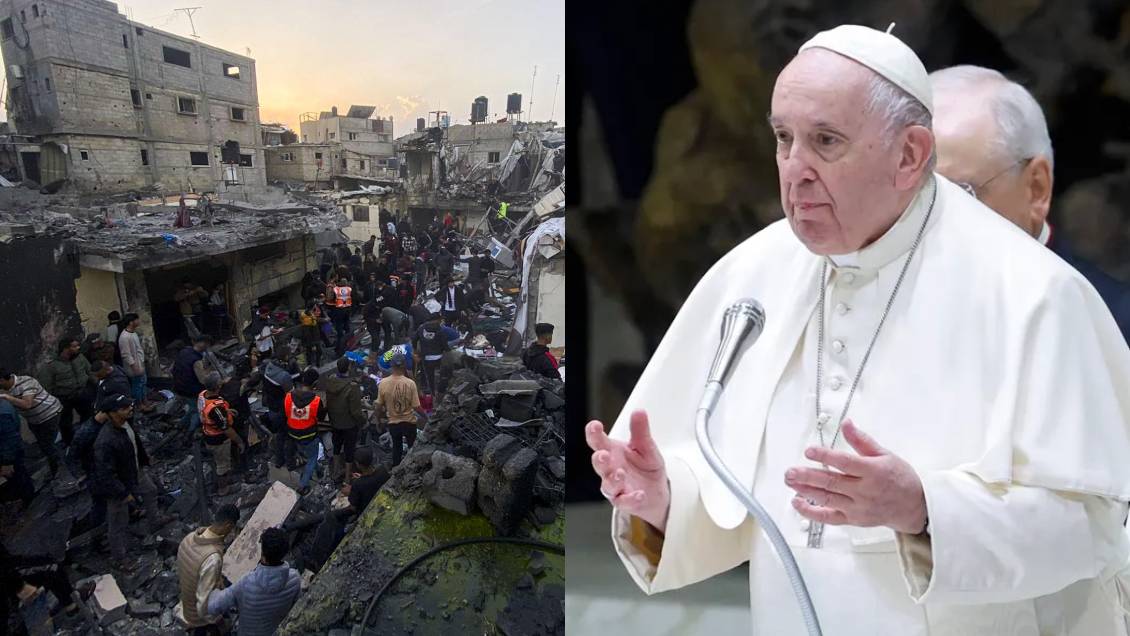 El papa urgió investigar si ataques de Israel en Gaza constituyen 