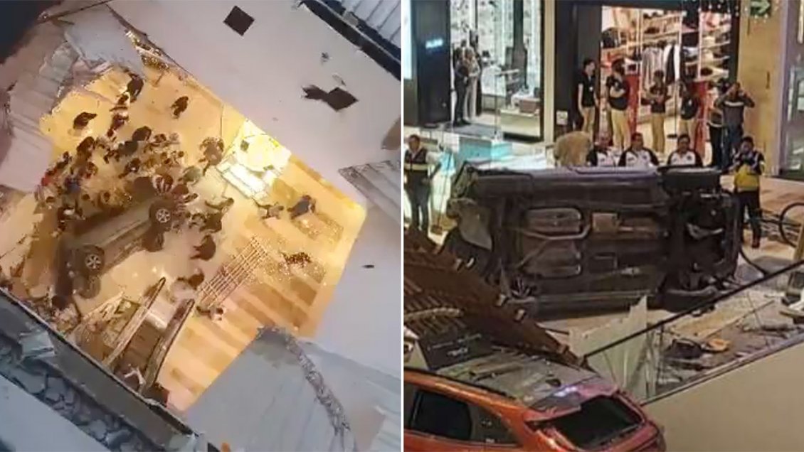 [Video] Auto cayó varios pisos dentro de centro comercial en Guatemala ...