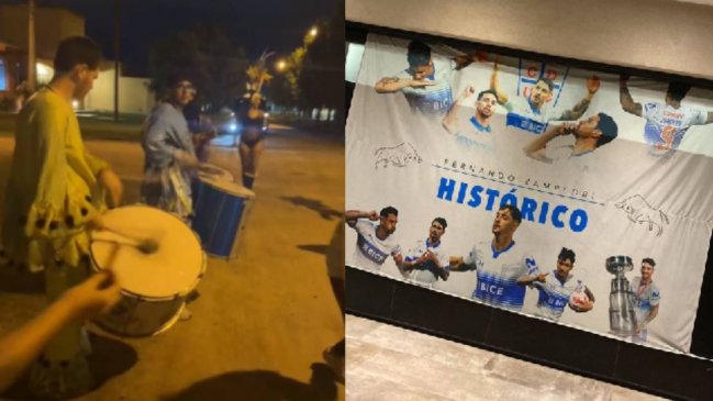 [VIDEO] Zampedri fue recibido con batucada, bailarines y lienzos en Argentina