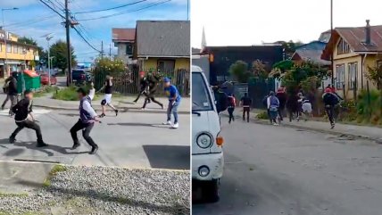   Comerciantes grabaron masiva pelea de adolescentes en Quellón 