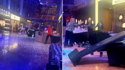   Pánico a bordo: Vientos huracanados causan inclinación de 45 grados en crucero en España 