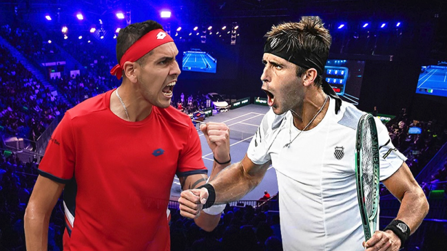 Alejandro Tabilo cierra el año en una exhibición ante Tomás Etcheverry