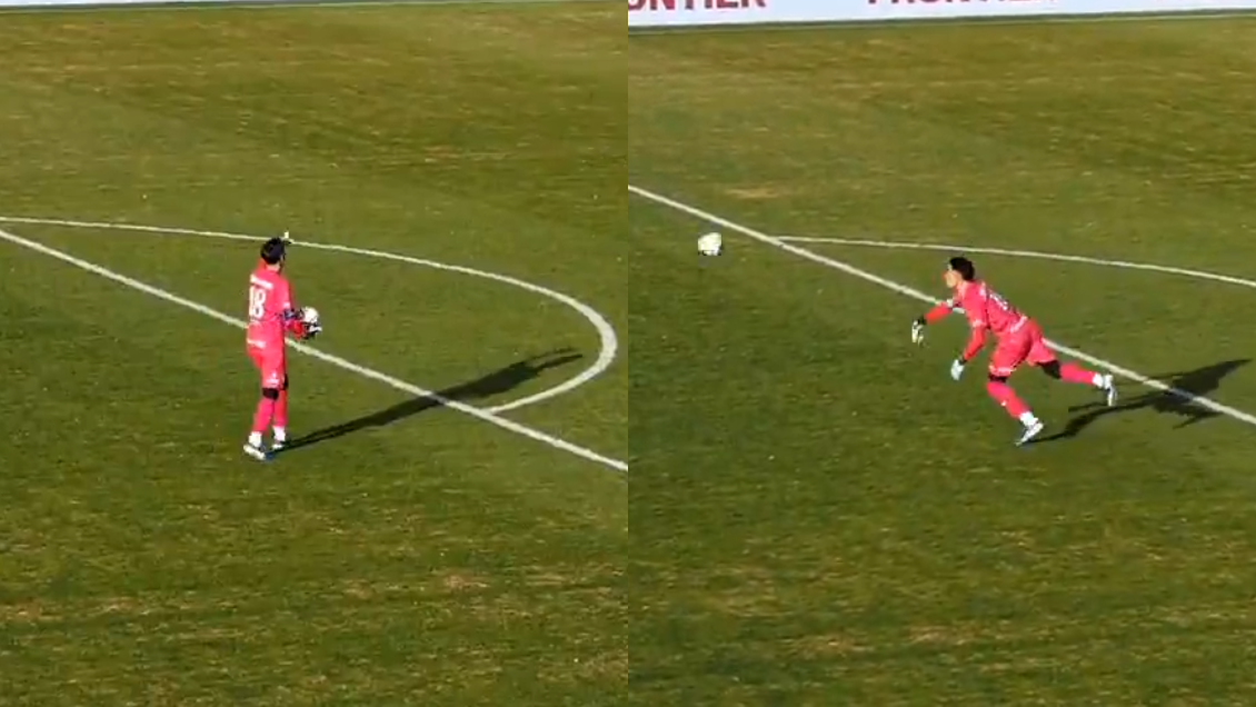 [VIDEO] El llamativo autogol de un arquero en Japón que se hizo viral