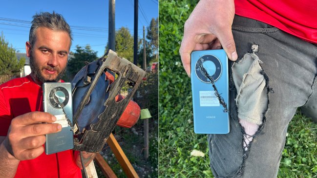 El celular en su bolsillo le salvó la vida a un albañil en Puerto Montt