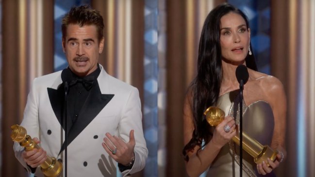De Colin Farrell a Demi Moore: Los actores y actrices premiados en los Globos de Oro 2025