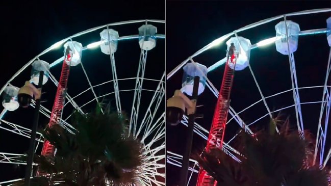 Sin fortuna: Rueda de Viña del Mar sufrió desperfecto con 35 turistas en sus cabinas