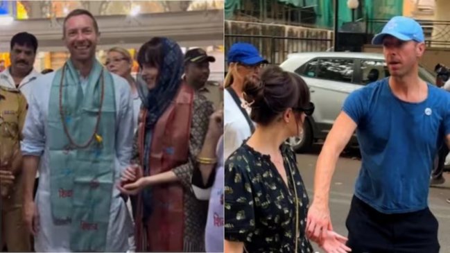 Chris Martin y Dakota Johnson asistieron a masiva concentración en India