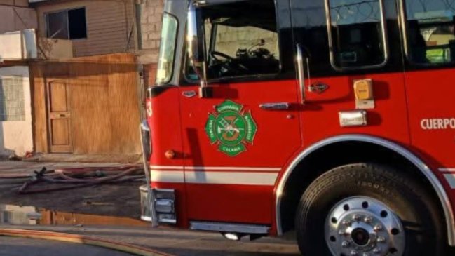Incendio dejó 32 personas damnificadas en Calama