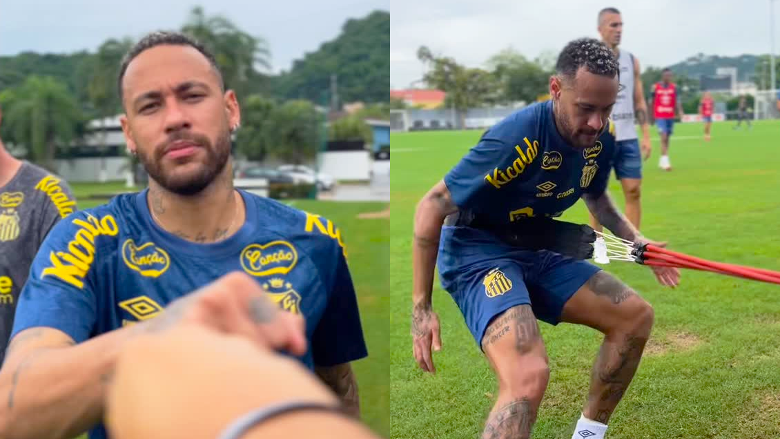 [VIDEOS] Neymar tuvo su primer entrenamiento tras regresar a Santos