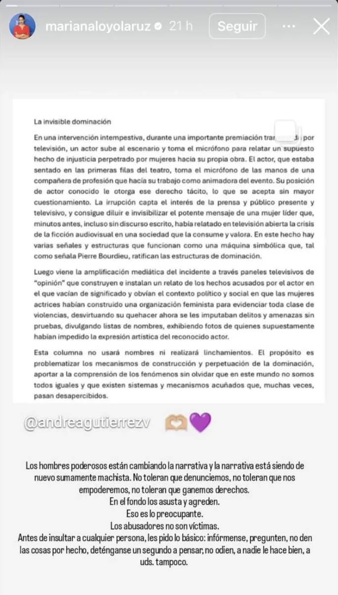 Mariana Loyola lanzó sus descargos tras defensa de Gonzalo Valenzuela a Roberto Farías Mariana Loyola lanzó sus descargos tras defensa de Gonzalo Valenzuela a Roberto Farías