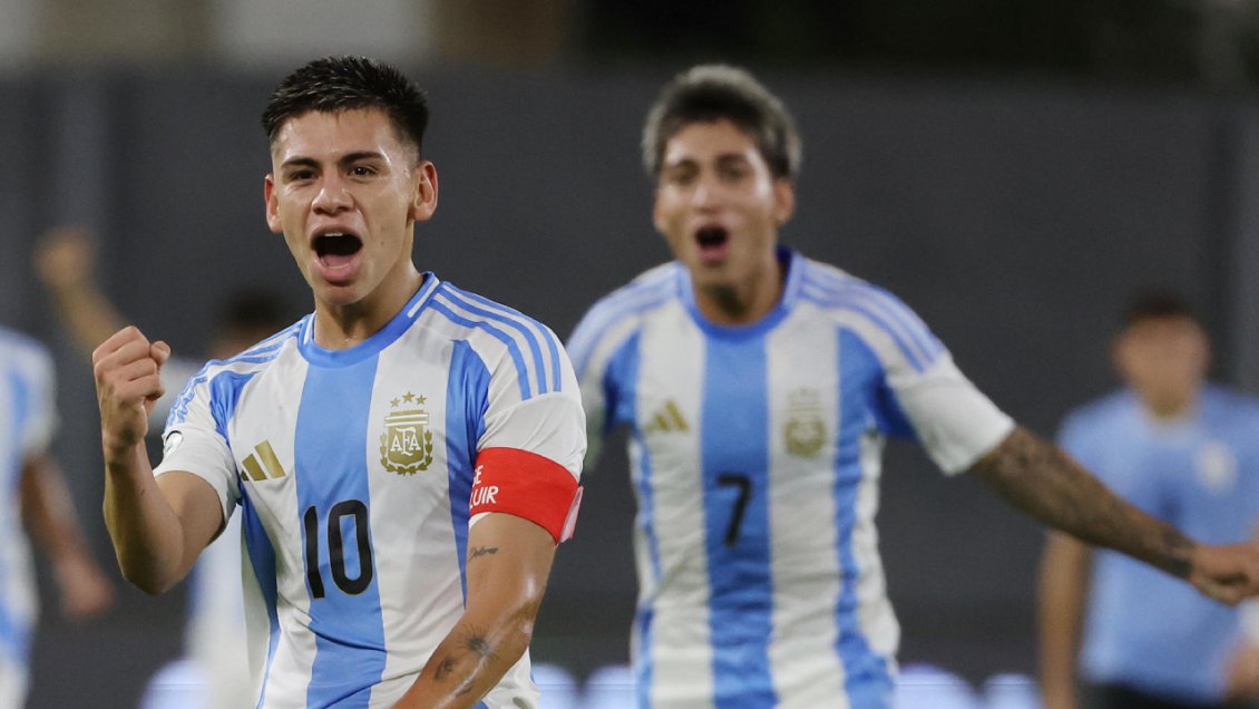 Argentina tomó el liderato del hexagonal del Sudamericano Sub 20 tras batir a Uruguay