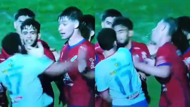 [VIDEO] ¡Directo al suelo! El brutal puñetazo en partido del fútbol uruguayo