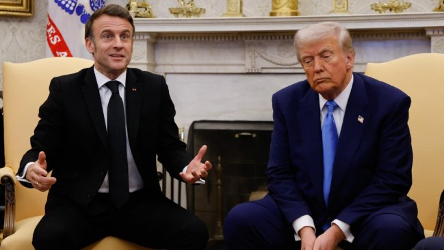 Macron, junto a Trump: 