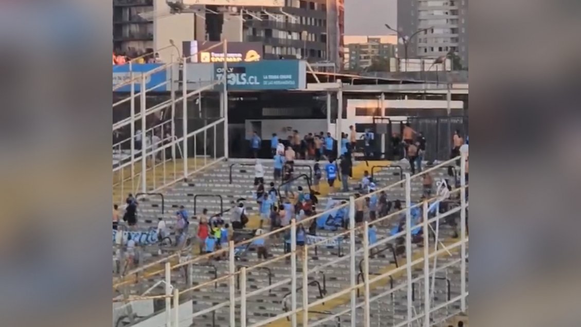 Barristas de Colo Colo atacaron con proyectiles a hinchas de O'Higgins en el Monumental