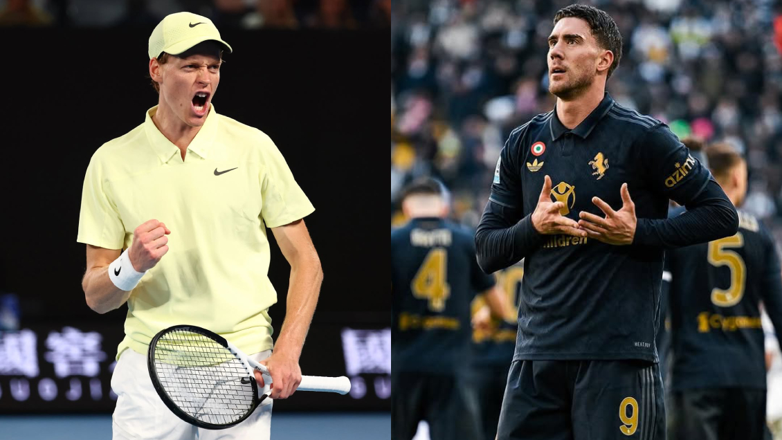 Jannik Sinner sostuvo amistoso encuentro e intercambio de regalos con Dusan Vlahovic