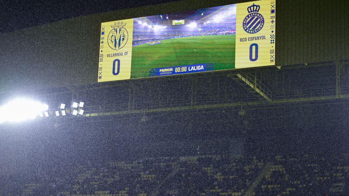 Emergencia meteorológica obligó a suspender duelo de Villarreal y Espanyol
