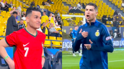   [VIDEO] Cristiano Ronaldo negó similitud con su doble: No te pareces a mí, eres muy feo 