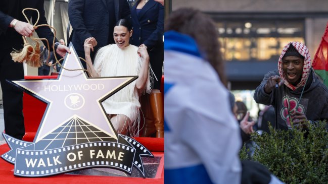 Gal Gadot recibe estrella en Hollywood entre protestas y conflictos en Gaza