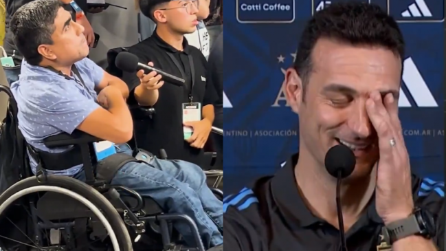 [VIDEO] Periodista emocionó a Scaloni tras el partido de Argentina y Uruguay