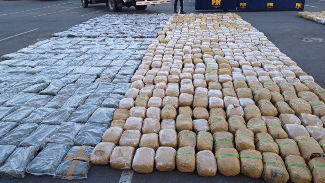 PDI incautó casi 2,5 toneladas de droga que eran transportadas a Santiago