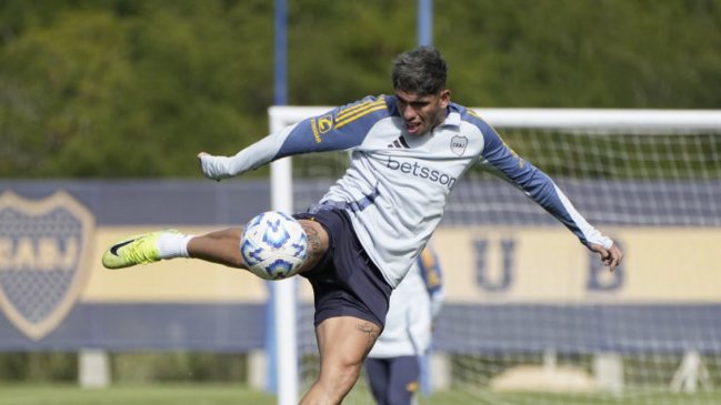 Carlos Palacios reapareció en los entrenamientos de Boca Juniors
