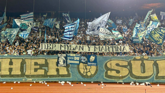 Fanáticos de club suizo dedicaron lienzo a hinchas fallecidos en el Monumental