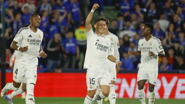 Real Madrid batió con lo justo a Getafe y sigue al acecho del líder Barcelona en La Liga