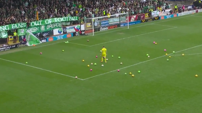 [VIDEO] Hinchas de Celtic protestaron por los altos precios de las entradas pese a salir campeón